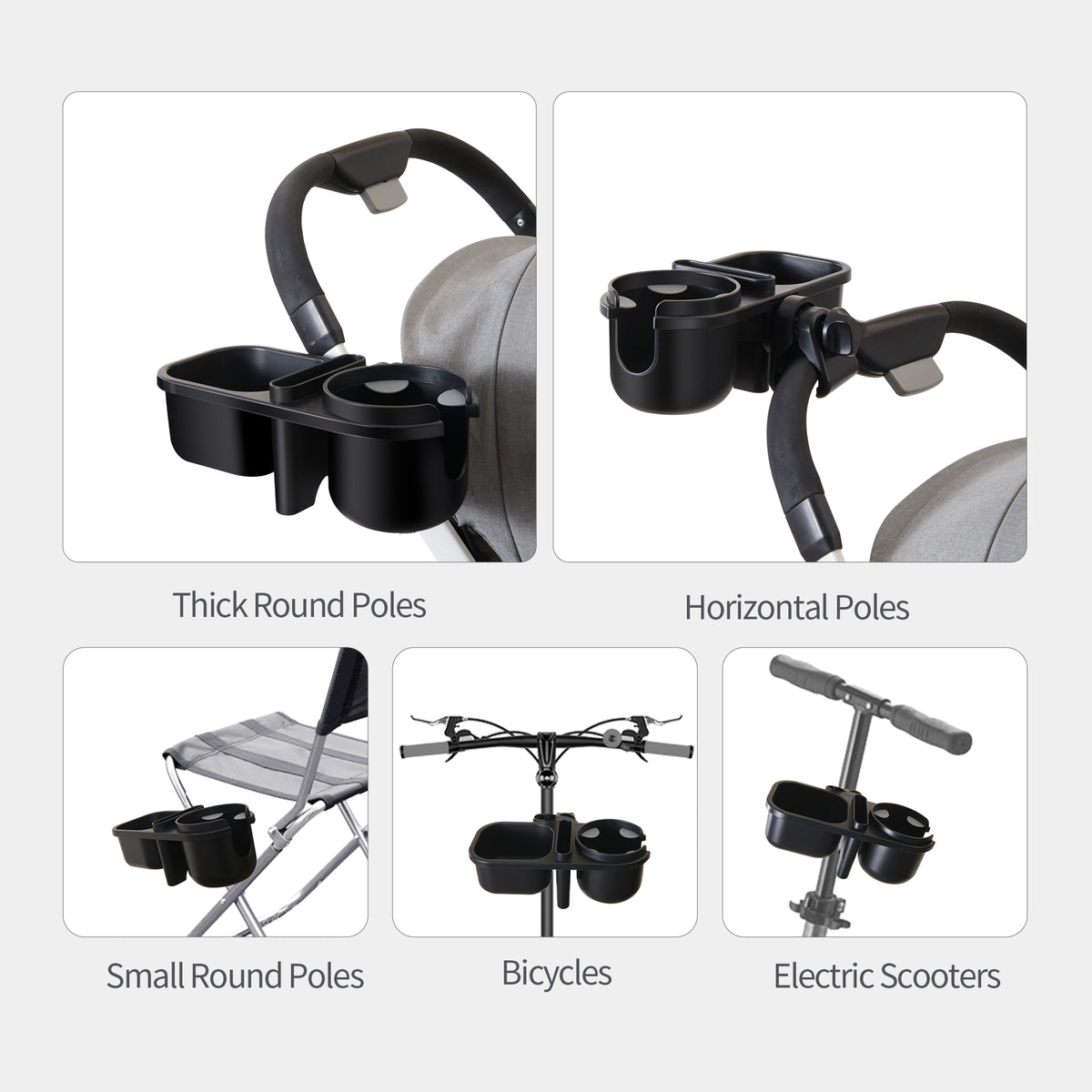 Universal Stroller Cupholder -  3 in one