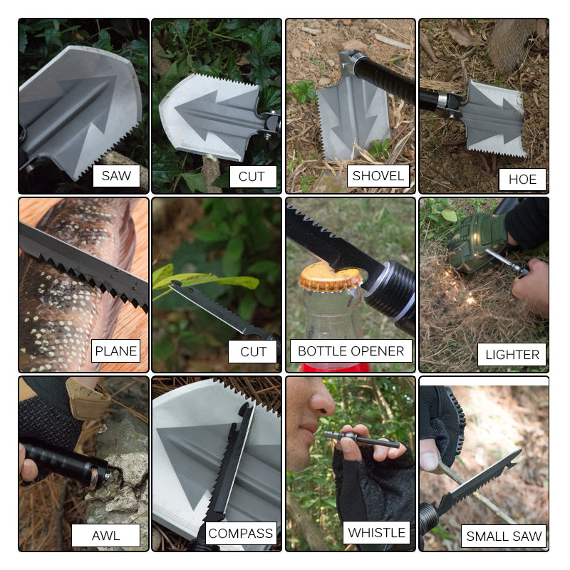 Multifunctional Adjustable Survival Shovel